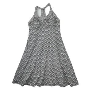 Prana Recycled Polyester Womens Size Large Grey Yoga Racerback Sundress Dress